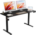 Standing Desk, Height Adjustable Sit-Stand Office, White | Electric Adjustable Standing Desk, Sit to Stand Computer Office Desk with Splice Board, Memory Preset, Lifts