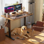 Standing Desk, Height Adjustable Sit-Stand Office, White | Electric Adjustable Standing Desk, Sit to Stand Computer Office Desk with Splice Board, Memory Preset, Lifts