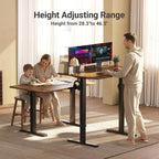 Standing Desk, Height Adjustable Sit-Stand Office, White | Electric Adjustable Standing Desk, Sit to Stand Computer Office Desk with Splice Board, Memory Preset, Lifts