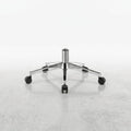 Heavy-Duty Aluminum Alloy Chrome Base with Wheels for Office Chair