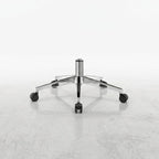 Heavy-Duty Aluminum Alloy Chrome Base with Wheels for Office Chair