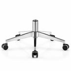 Heavy-Duty Aluminum Alloy Chrome Base with Wheels for Office Chair