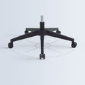 PU Plastic Office Chair Base with Wheels – Universal 5-Star Replacement