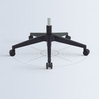 PU Plastic Office Chair Base with Wheels – Universal 5-Star Replacement
