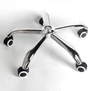 Chrome Metal Base with Wheels