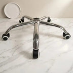 Universal Chrome Metal Office Chair Base with Wheels
