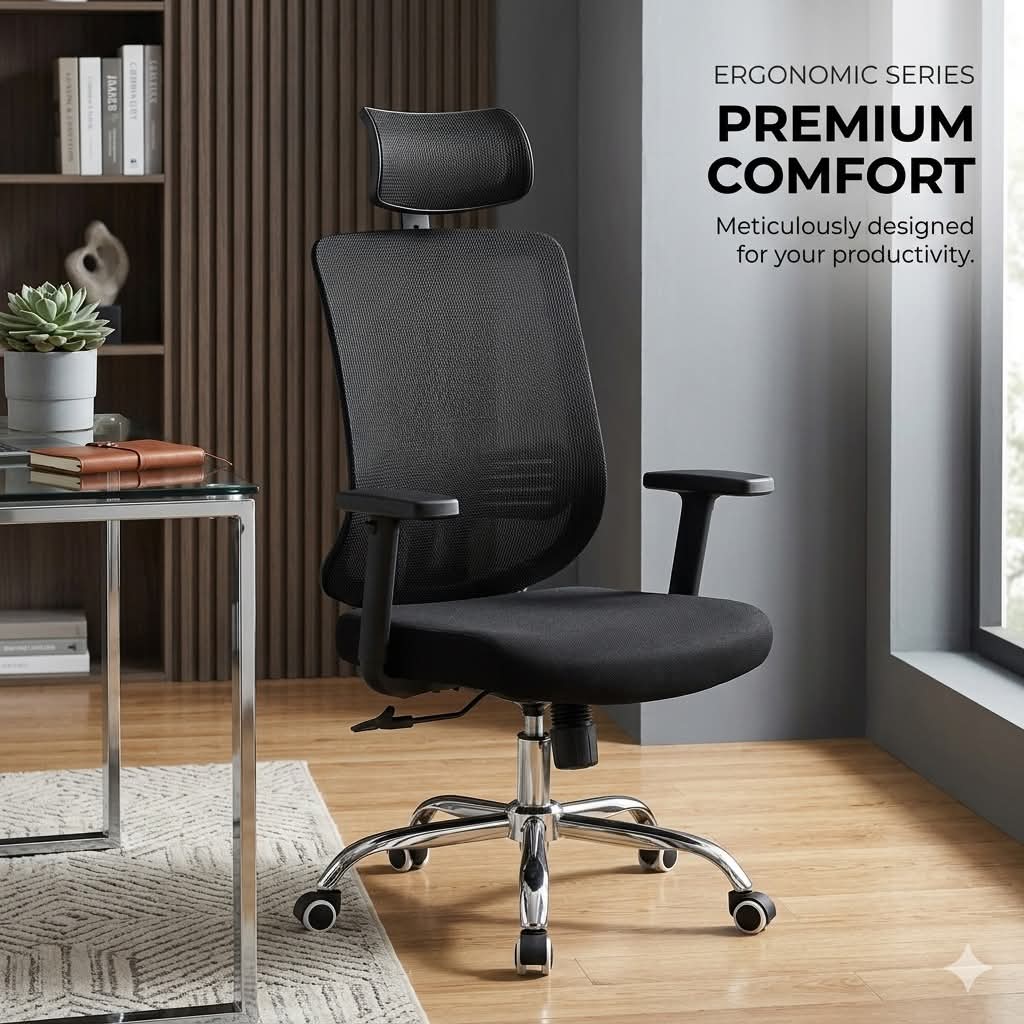 RX-700 Recliner High Back Office Chair with Adjustable Armrests & Headrest
